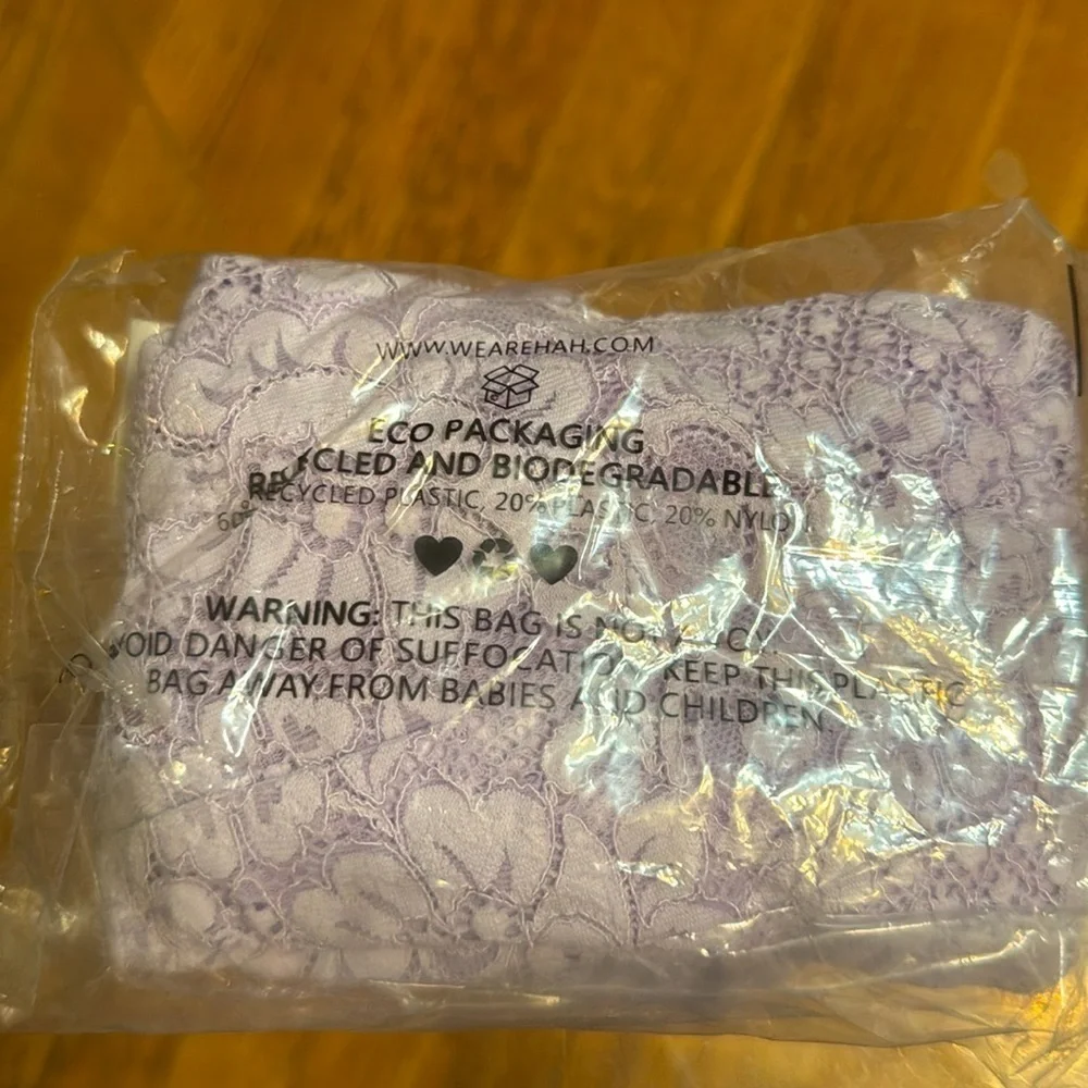 NWT$78 HAH Comin In HAHt Lace Bodysuit Lingerie Lavender Purple Valentine's SzXS